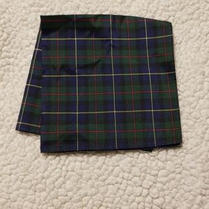 NWT Club Room Green Plaid Pocket Square